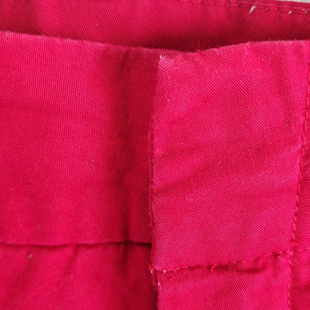 Kut from the Kloth‎ Crop Trouser Women 16 Red Cuffed Chino Stretch Casual - Picture 4 of 10